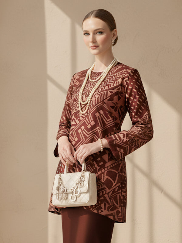 BAJU KURUNG PAHANG MODEN AURELLE (COCOA)